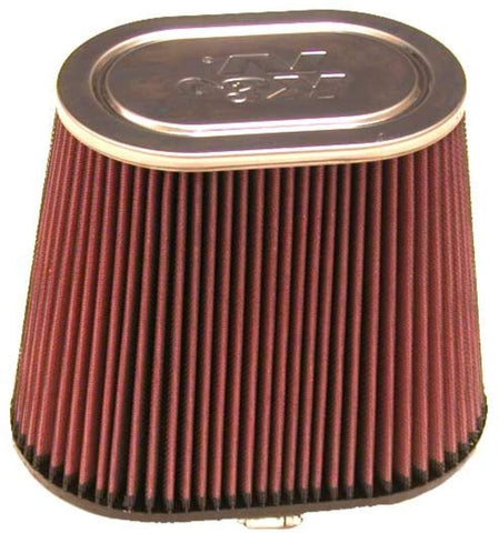 K&N Universal Clamp-On Air Filter: High Performance, Premium, Washable, Replacement Filter: Flange Diameter: 4 In, Filter Height: 7.5 In, Flange Length: 1.5 In, Shape: Oval Straight, RF-1040