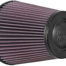 K&N Universal Air Filter - Carbon Fiber Top: High Performance, Premium, Replacement Filter: Flange Diameter: 4.5 In, Filter Height: 6 In, Flange Length: 0.625 In, Shape: Round Tapered, RP-5101
