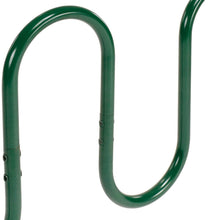 Global Industrial 94" L Wave Bike Rack, Green, Flange Mount, 9-Bike Capacity