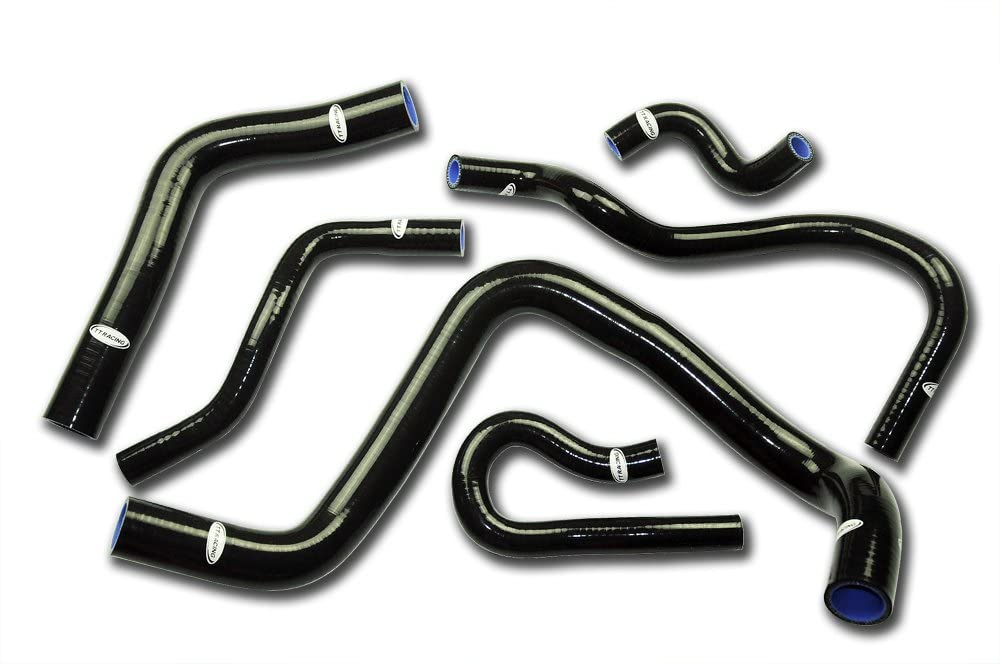 TT Racing Black Silicone Radiator Hose Kit for Honda Civic B-series Type R B16A B16B DC2 EK4 EK9 EG6 EG10 TT1304CBK