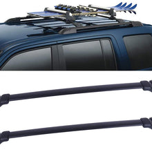 OCPTY Aluminum Roof Rack Cross Bar Cargo Carrier Fit for 2009 2010 2011 2012 2013 2014 2015 for Honda Pilot Sport Utility 3.5L Roof Rack Crossbars (Black Coated)