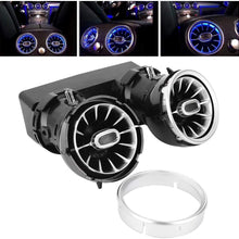 Qii lu Rear Seat Air Vent Ambient Light Fits for C/GLC/E Series 2015-2019 ABS (Gradient 64 Color)