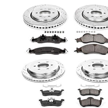 Power Stop K4109 Front & Rear Brake Kit with Drilled/Slotted Brake Rotors and Z23 Evolution Ceramic Brake Pads