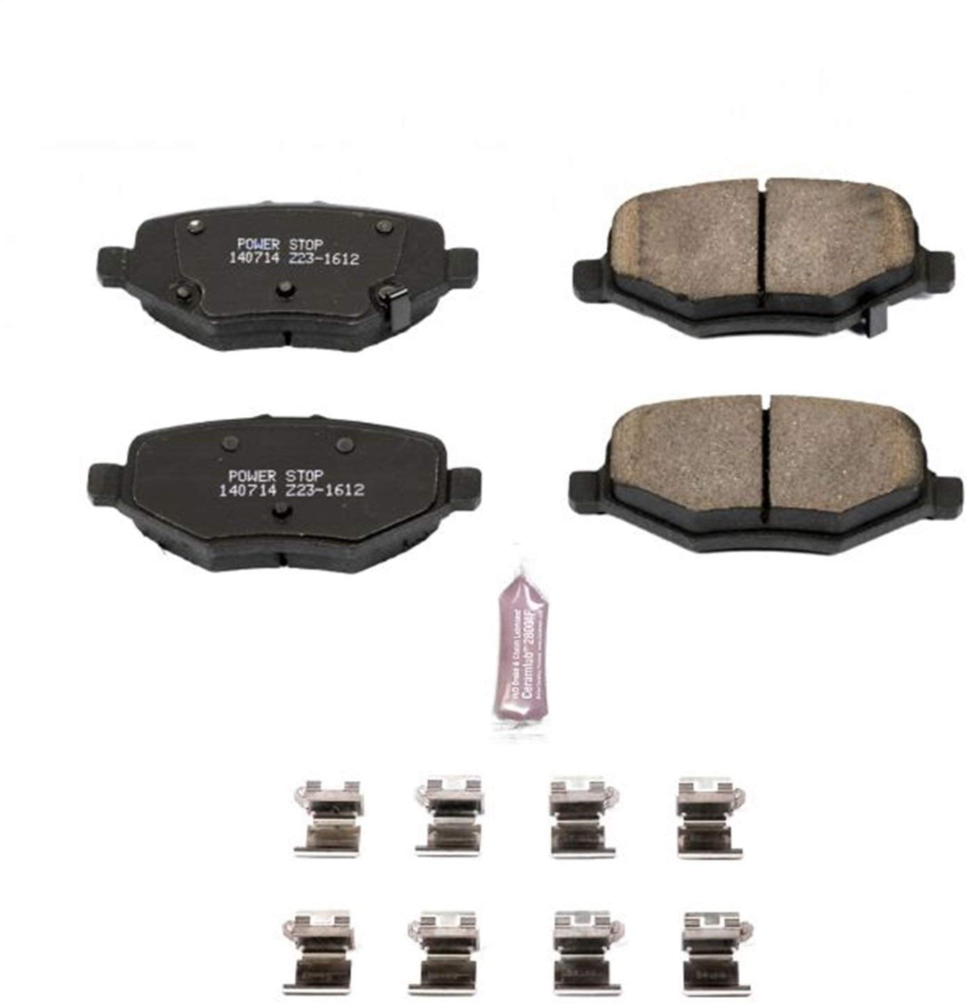 Power Stop Z23-1612, Z23 Evolution Sport Carbon-Fiber Ceramic Rear Brake Pads