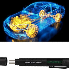 Brake Fluid Tester, Car Auto Brake Oil Fluid Liquid Tester Pen LED Indicator Diagnostic Tool for DOT3/4/5.1, Black