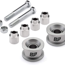 BlackPath - Fits 1979-2004 Ford Mustang Rear End Upper Control Arm Bushing Kit Spherical Bearing Bushing Kit for 8.8" Axle (Polished) T6 Billet