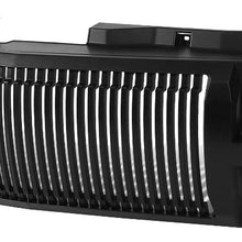 Black Front Bumper Vertical Fence Style Grille Replacement for Chevy C10 C/K-Series Suburban 1500 2500 Tahoe (Black)