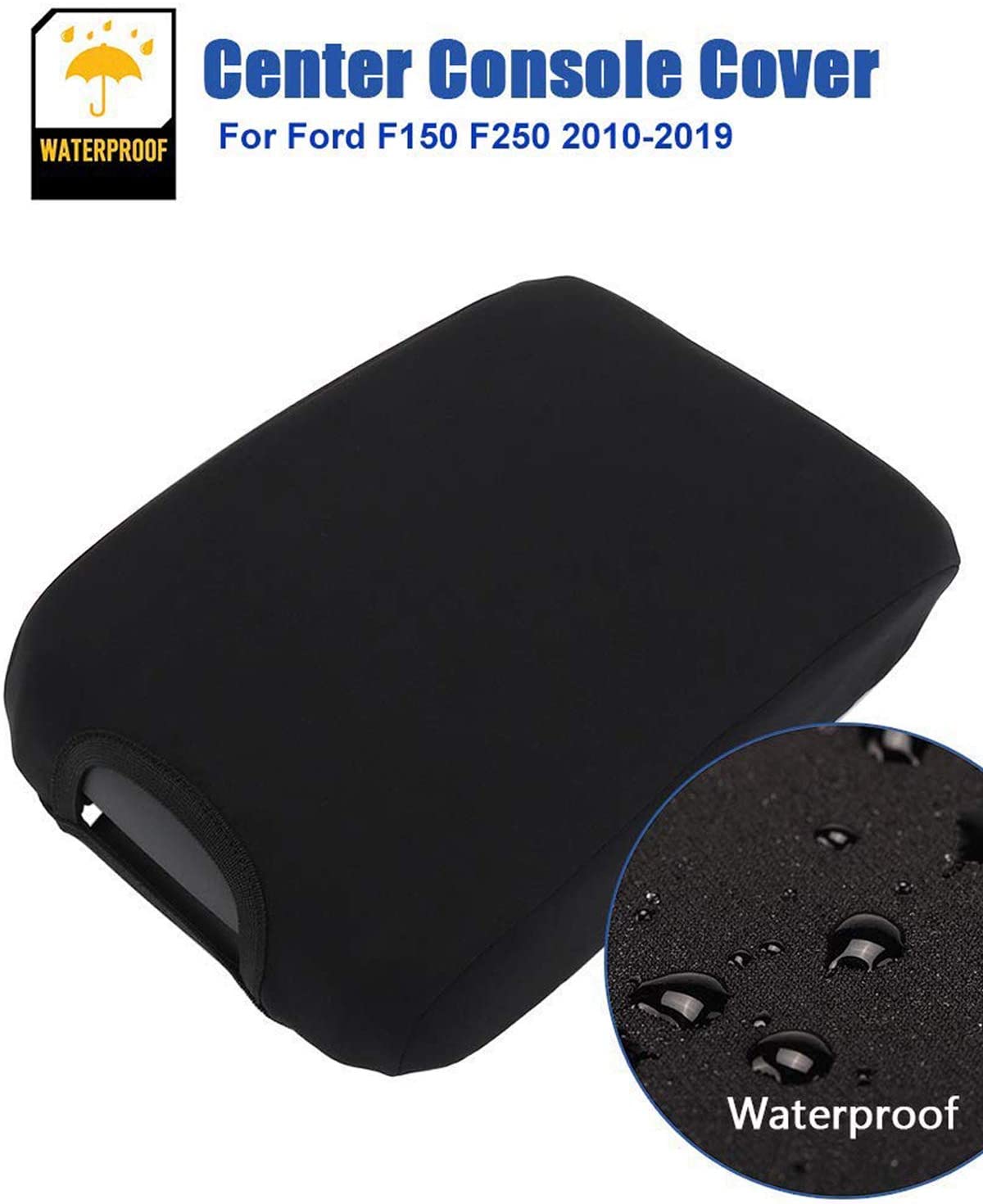 ISSYAUTO F150 Center Console Cover F250 F350 Console Lid Armrest Cover Replacement with Latch Opening