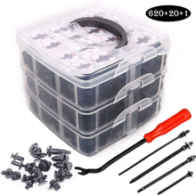 UTSAUTO 620Pcs Car Retainer Clips & Plastic Fasteners Kit Fender Rivet Clips 16 Most Popular Sizes Auto Push Pin Rivets Set for Toyota GM Ford Honda Acura Chrysler