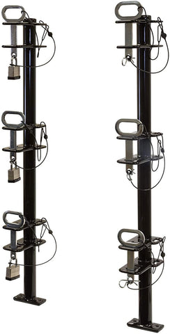 Buyers Products LT18 2 Channel Lockable Trimmer Rack, 2-Position, Black