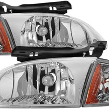 Chevy Cavalier 2000-02 Corner Lamp & Headlights 4 Pcs Set Chrome Housing