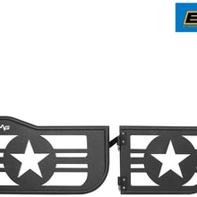 EAG Military Star Tubular 4 Door with Side View Mirror Fit for 07-18 Jeep Wrangler JK 4 Door Only