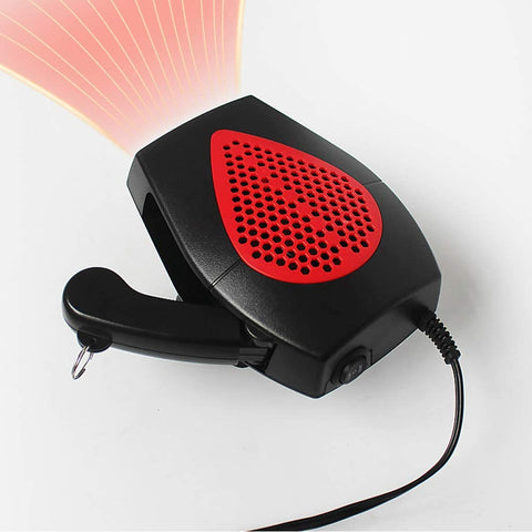 WOOLALA Heating Fan for 12V Car, Portable Car Heater 150W Auto Quickly Defrosts Defogger with Large Outlet/Rotating Base