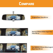 LITTLEMOLE Rear View Mirror - Wide Angle Convex Curve HD Car Rearview Mirror - Universal Interior Clip On Original Mirror(10.6" L x 3.7" H)