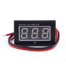 DROK Waterproof LED Digital Voltmeter 0.40" DC 3-30V Voltage Meter Gauge Panel 12V/24V Volt Tester Power Monitor with 2 Wires Blue Digital Display