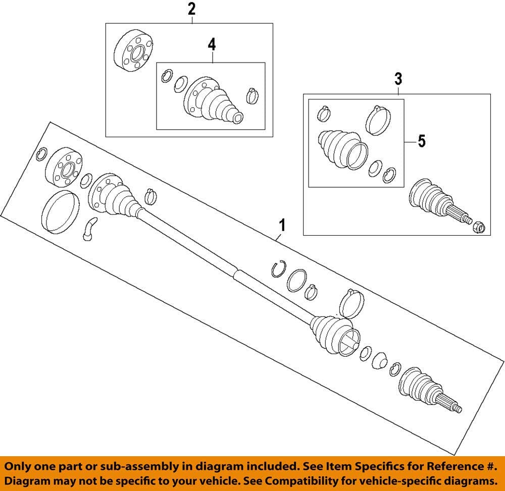 2015 Volkswagen Golf Inner Joint Assy 5QM-498-103-B