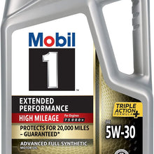 Mobil 1 High Mileage Full Synthetic Motor Oil 5W-30, 5 Quart