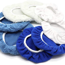 AUTDER 9 Inch & 10 Inch Car Polisher Pad Bonnet, Waxers Bonnet Set, Woollen+Cotton+Microfiber+Coral Fleece, 2 Pcs for Each, Pack of 8 Pcs