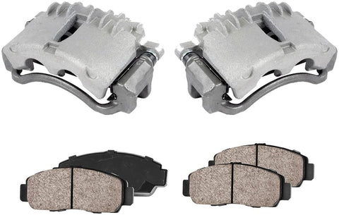 Callahan CCK11428 [2] FRONT Premium Loaded OE Caliper Assembly Set + Quiet Low Dust Ceramic Brake Pads [ SN95 ]