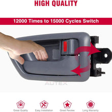 AUTEX 2 Pcs Gray Interior Front/Rear Left Right Side Door Handle Driver Passenger Side Compatible with Toyota Camry 1997 1998 1999 2000 2001 Door Handle 91002 91006 91003 91007