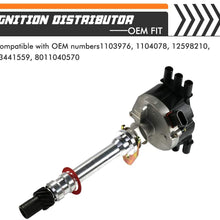 Ignition Distributor with Cap & Rotor For Chevy Chevrolet GMC Isuzu Oldsmobile 1996-2007 4.3 V6 Vortec Replaces OEM 1103976, 1104078, 12598210, 93441559, 8011040570