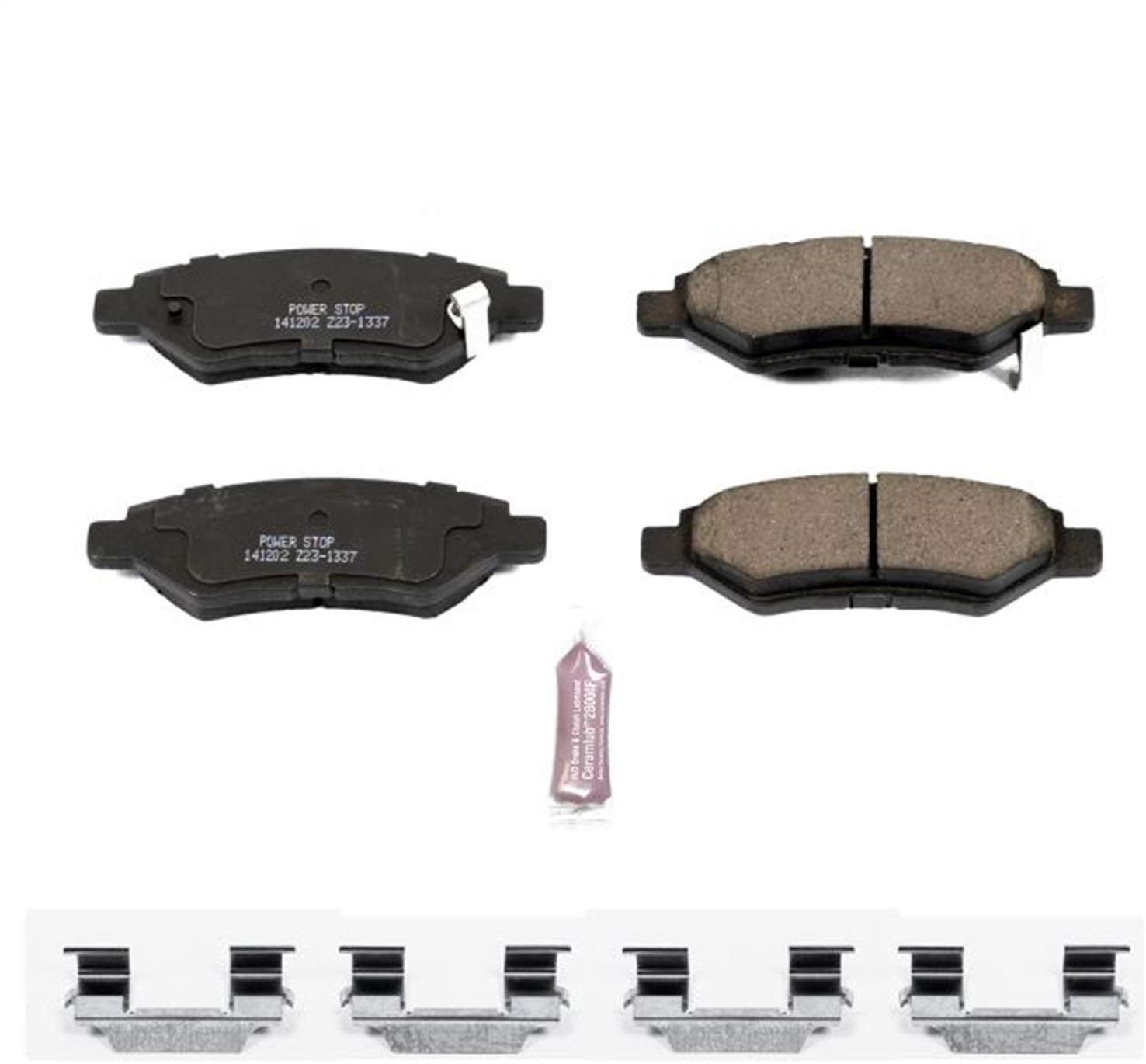 Power Stop Z23-1337, Z23 Evolution Sport Carbon-Fiber Ceramic Rear Brake Pads