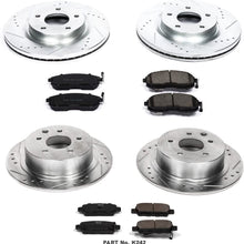 Power Stop K242 Front & Rear Brake Kit with Drilled/Slotted Brake Rotors and Z23 Evolution Ceramic Brake Pads