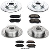 Power Stop K242 Front & Rear Brake Kit with Drilled/Slotted Brake Rotors and Z23 Evolution Ceramic Brake Pads