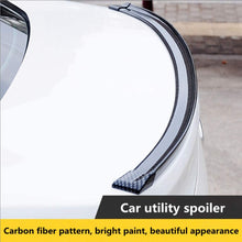 COOL·CAR 4.9ft (150cm) Universal Black Carbon Fiber Trunk Spoiler Lip Kit Car Rear Spoiler Exterior Rear Spoiler Kit Universal Fits for Most Cars Punch-Free Installation (Carbon Black long150cm)