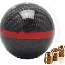 Nirnanada Carbon Fiber 6 Speed Shift Knob with Red Stripe for Hda/Acura