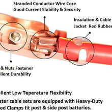 1-Gauge 800A Heavy Duty Jumper Battery Cables 25 Ft Booster Jump Start - 25' Allows you to boost battery from behind a vehicle!