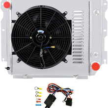 OzCoolingParts 4 Row Core Aluminum Radiator + 16" Fan w/Louver Shroud + Thermostat/Relay Kit for 1987-2006 88 89 90 91 92 93 94 95 96 97 98 99 00 01 02 03 04 05 Jeep Wrangler TJ YJ V8 Auto Engine