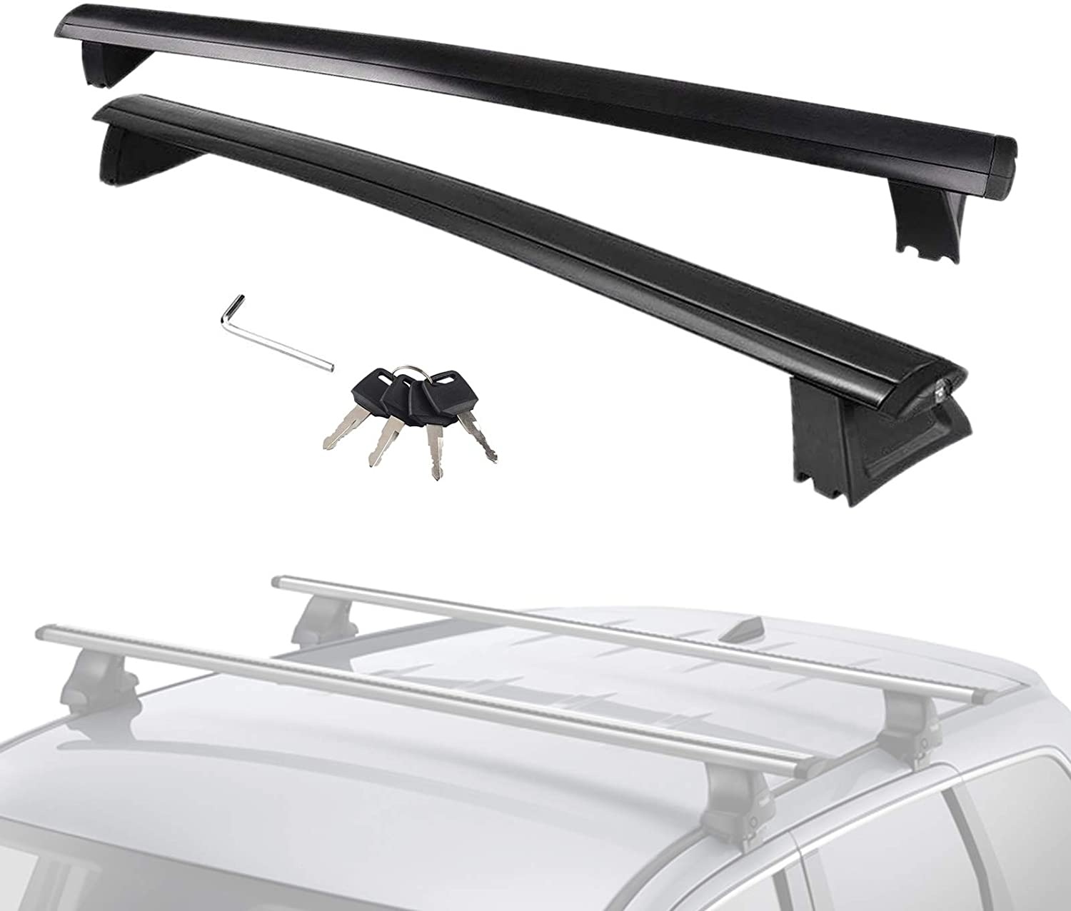 Roof Racks Cargo Luggage Racks Cross Bars 82212072AD Replacement for Jeep Grand Cherokee 2011-2021 All Models w/Side Rails 82212072AC NICEKE (Set of 2)