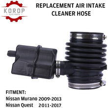 Air Cleaner Intake Hose Replaces 16576-1AA1A 16576-1AA0A Fits Nissan Murano 2009-2013 and Quest 2011-2017 Fresh Air Duct Tube Hoses 165761AA1A 165761AA0A 696-039