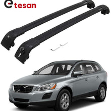 2 Pieces Cross Bars Fit for VOLVO XC60 2013-2017 Black Cargo Baggage Luggage Roof Rack Crossbars