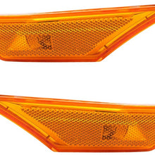 Brock Replacement Set Side Marker Lights Compatible with 2016-2020 Civic