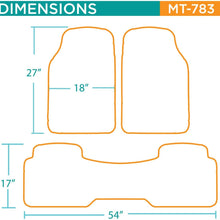 BDK MT783PLUS ProLiner Original Heavy-Duty Front & Rear Rubber Floor Mats, Gray, 3 Piece (Pack of 1)