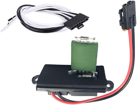 HVAC Blower Motor Resistor Kit with Harness Compatible with Silverado, Tahoe, Suburban, Avalanche, GMC Sierra, Yukon, Cadillac Escalade - Replaces# 89019088, 973-405, 15-81086, 22807123