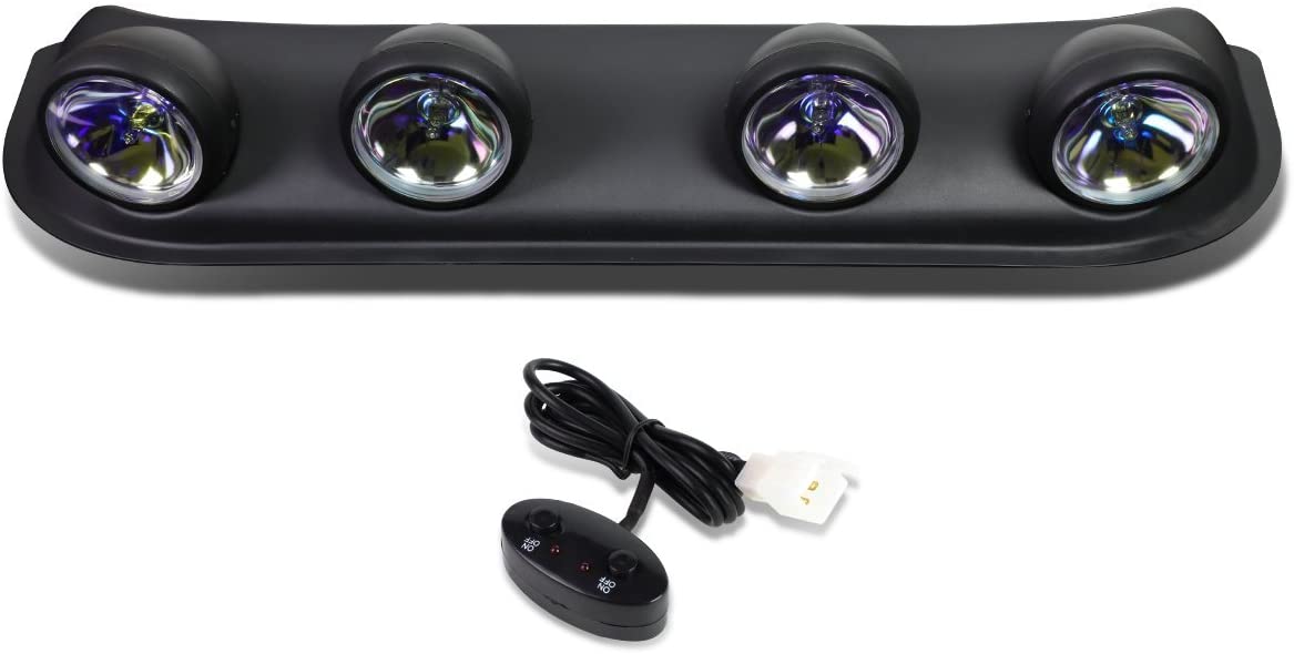 DNA Motoring FL-ZTL-249-CH Universal Clear Lens Roof Mounted Fog Light+Switch