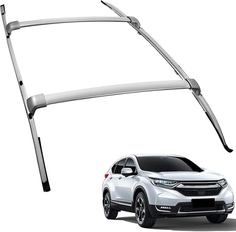 Bestauto 4PCS Roof Rack Aluminium Roof Rail Plus Roof Rack Cross Bars Silver Luggage Carrier Compatible With Honda Vezel HRV, 2016-2020, Silver