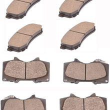 Bapmic 8Pcs Front Disc Brake Pad Set Compatible with 2003-2020 Toyota 4Runner FJ Cruiser Tacoma 2010-2019 Lexus GX460 GX470 04465-35250