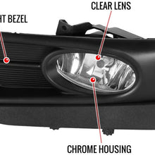 Ares Motorsports Clear Driving Fog Lights Bumper Lamps+Bezel+Switch Kit Compatible For Honda 17-18 CR-V CRV