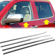 Sizver Polished Stainless Steel Window Sills Trims For 2014-2018 Chevy Silverado 1500 Crew 4DR GMC Sierra 1500/2500HD/3500HD