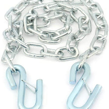 SCITOO Silver Trailer Safety Chain with S Hooks 1/4 X 48 inch