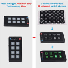 WATERWICH 8 Gang Wireless Source Control Switch Panel DC12V Electronic Power System Modular Magnetic Fixing Bracket DIY Mount Waterproof Fuse Relay Box Wiring Harness for Car Truck Boat RV CamperJeep