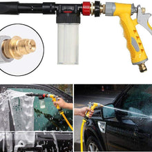 ADPTT Gas Pressure Washer Kit High Pressure Snow Foam Water Car Wash Spray Gun Cleaning Hose Pipe Lance 100ML (Color : Yellow, Size : Free)