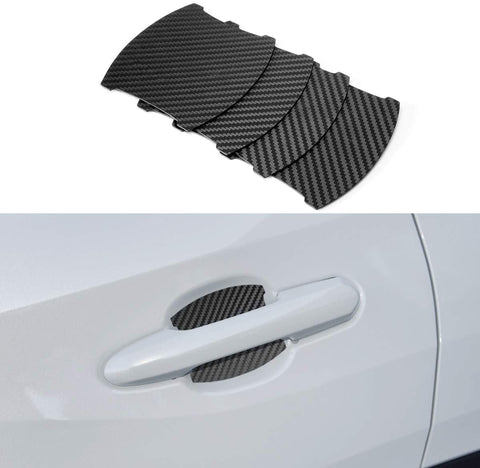 Door Handle Cup Scratch Protector Cover Guards Film Trim Magnetic Door Cup Paint Anti - Scratch Cover Accessories Fit for Toyota RAV4 (4 Pcs)