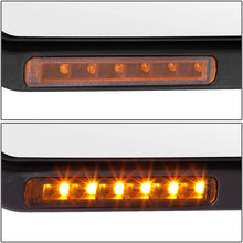 Right Passenger Side Black Manual Folding w/Amber LED Turn Signal Light Towing Mirror Replacement for Ford F-150 04-14