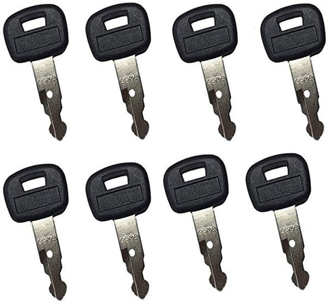Notonmek RC411-53933 Ignition Keys 8 Pack 459A RC461-53930 for Kubota KX121-3 KX161-3 KX41-3 KX71-3 KX91-3 U15 U17 U25S U35 L39 L45 L47 L48