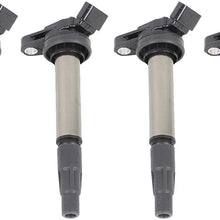 Ignition Coil Pack Set of 4 - Compatible with Toyota, Lexus & Scion Vehicles - 1.8L L4 Corolla, Matrix, Prius, V, Plug-In, Vibe, xD, CT200h - Replaces 90919-02252, UF596, 90919-02258, C1714, UF619